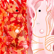 Lobster Pearl-Embellished Acetate Hair Claw Clip: Pink