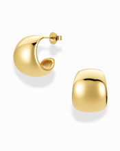 Load image into Gallery viewer, Iris Hoops: Gold plate