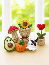 Load image into Gallery viewer, Handmade Mini Crochet, Keychain Desk Decor – 6 Designs: Style 5 (Spooky Boo)