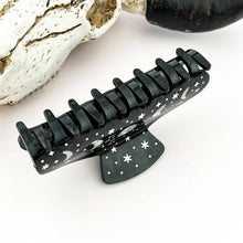 Load image into Gallery viewer, Night Sky Acetate Hair Claw Clip – Starry Galaxy Design: Black