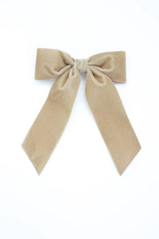 Large Velvet Hair Bow Barrette for Women | Bailee Bow: Wine