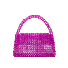 Load image into Gallery viewer, Sherry Small Beaded Top Handle Bag in Orchid
