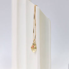 Load image into Gallery viewer, Gold Plated Vintage Potion Elixer Charm Necklace: Clear Crystal