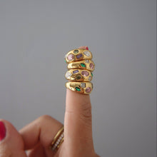 Load image into Gallery viewer, Mosaic Ring | Multicolor Gem Ring: 8