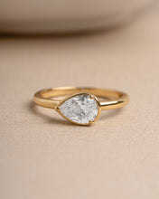 Load image into Gallery viewer, Sideways Bezel Pear Ring: Silver / 6