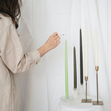 Load image into Gallery viewer, Taper Candles - Pair OLIVE