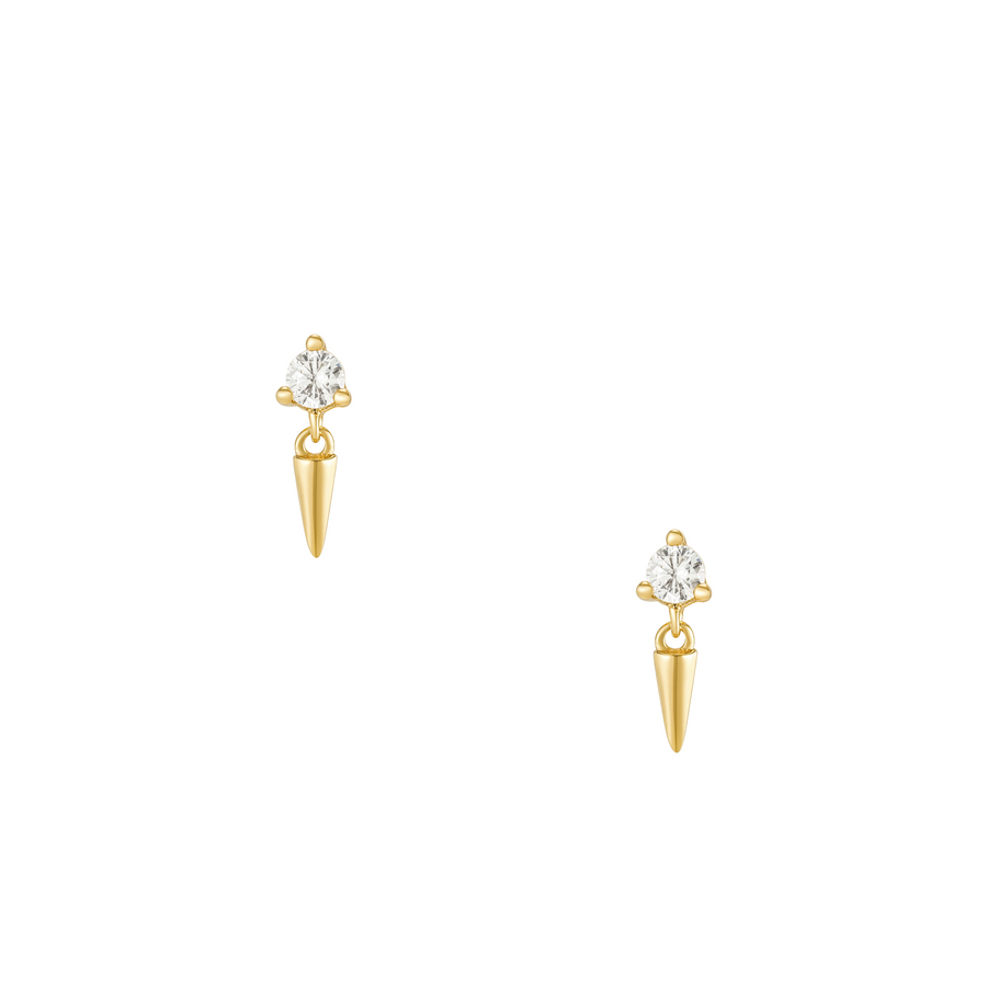 Henley Studs: White topaz / Pair