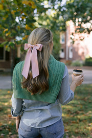 Oversized Matte Satin Hair Bow Barrette | Stella Bow OS: Hazelnut