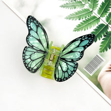 Load image into Gallery viewer, Realistic Butterfly Acrylic Printed Insect Hair Claw Clip: Yellow