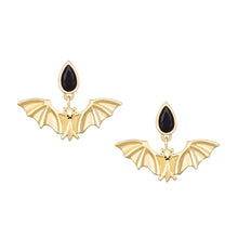 Load image into Gallery viewer, Bat Earrings: 18K Gold Plated