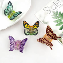 Load image into Gallery viewer, Realistic Butterfly Acrylic Printed Insect Hair Claw Clip: Yellow