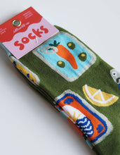 Load image into Gallery viewer, Tinned Fish 100% Cotton Women's Crew Socks