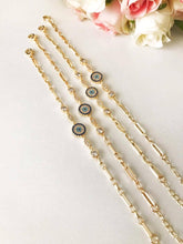 Load image into Gallery viewer, Evil Eye Bracelet, Zircon Charm Bracelet, Gold Chain Bracelet