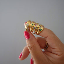 Load image into Gallery viewer, Mosaic Ring | Multicolor Gem Ring: 6