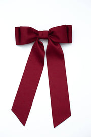 Oversized Matte Satin Hair Bow Barrette | Stella Bow OS: Hazelnut