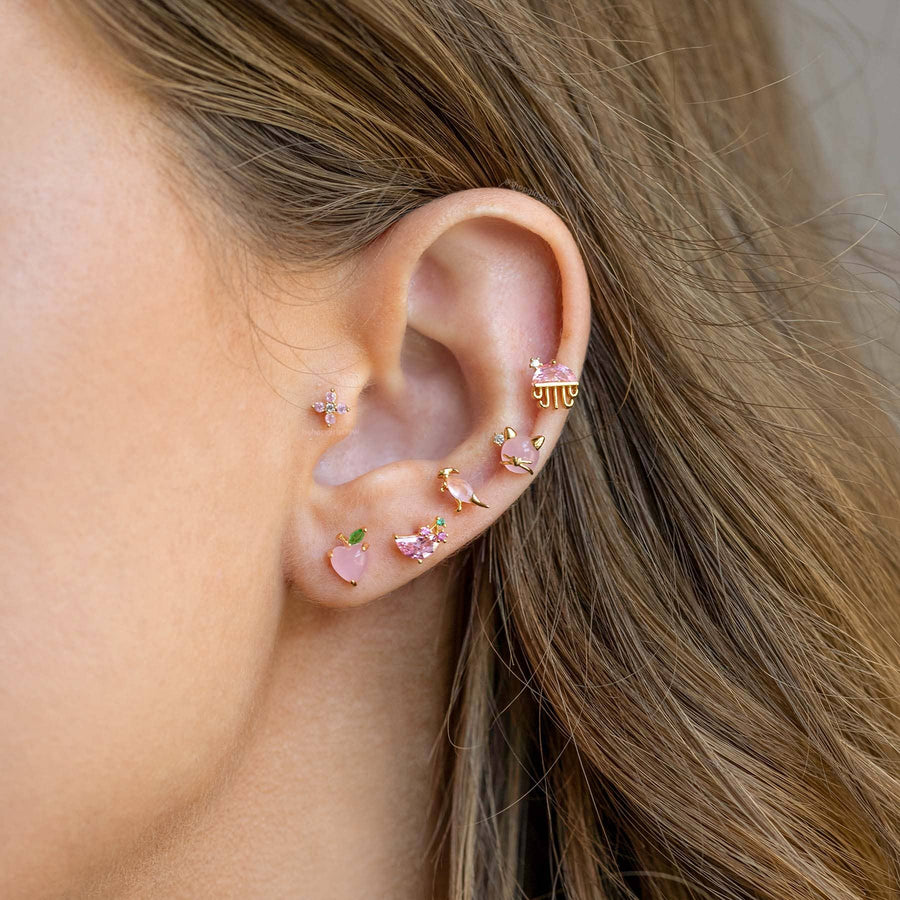 Peach Studs: Rose Gold