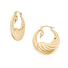 Load image into Gallery viewer, Odette Swan Hoops - Petite