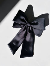 Load image into Gallery viewer, The Perfect Long Satin Hair Bow Barrette: Pink