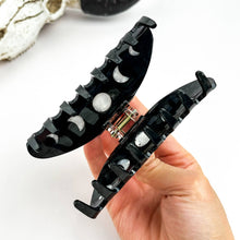 Load image into Gallery viewer, Night Sky Acetate Hair Claw Clip – Starry Galaxy Design: Black