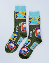 Load image into Gallery viewer, Tinned Fish 100% Cotton Women's Crew Socks