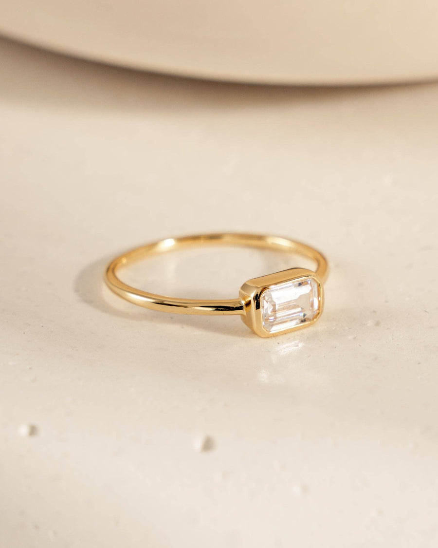 Baguette Bezel Ring: Gold / 7