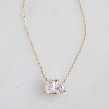 Load image into Gallery viewer, Toi et Moi Necklace: Gold