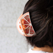 Load image into Gallery viewer, Large Grapefruit Slice Hair Claw Clip