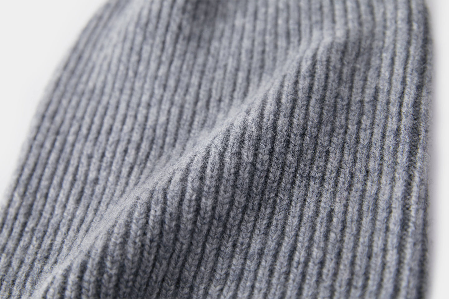 Grey Cashmere Wool Beanie: Grey