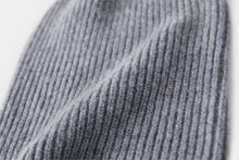 Load image into Gallery viewer, Grey Cashmere Wool Beanie: Grey