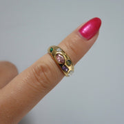 Mosaic Ring | Multicolor Gem Ring: 8