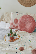 Load image into Gallery viewer, Velvet Round Handmade Pillow - Blush Pink - 16 Inch
