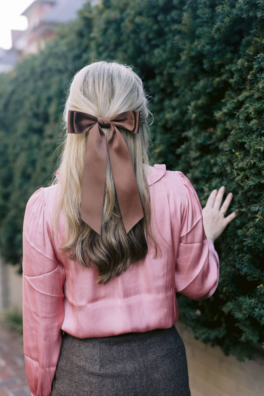 Oversized Matte Satin Hair Bow Barrette | Stella Bow OS: Hazelnut