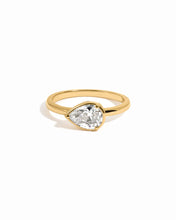 Load image into Gallery viewer, Sideways Bezel Pear Ring: Silver / 6