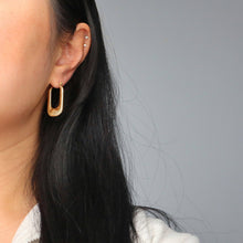 Load image into Gallery viewer, Luna Hoops | Gold Textured Hoops