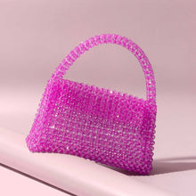 Load image into Gallery viewer, Sherry Small Beaded Top Handle Bag in Orchid