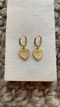 Load image into Gallery viewer, Heart with Eye Huggie Hoops