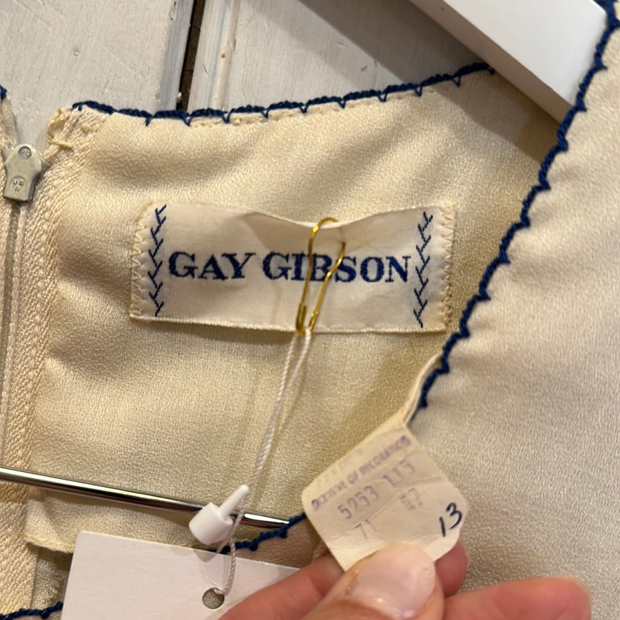 Gay Gibson Top, 1960’s, 34” Bust, 26” Waist