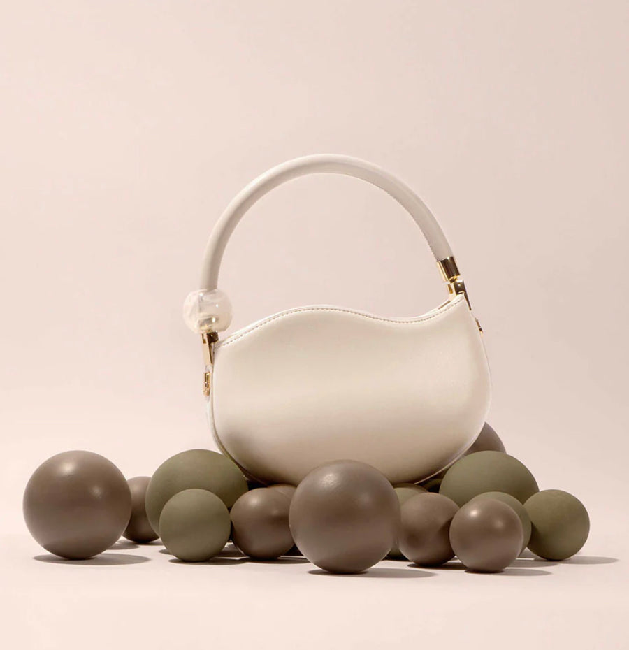 Jennie Recycled Vegan Crossbody Bag in Ivory