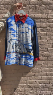 Boat Blouse, 1980's, 46" Bust as is