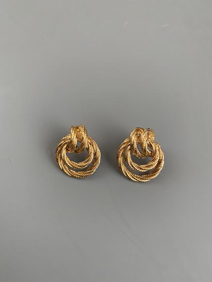 1970's Avon Gold Circle Earrings