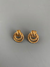 Load image into Gallery viewer, 1970's Avon Gold Circle Earrings