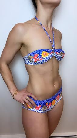 Printed Bandeau Bikini, 1960's