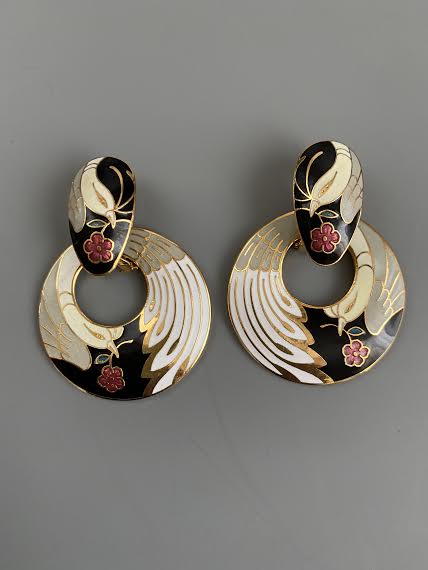 1970's Flora and Fauna Earrings