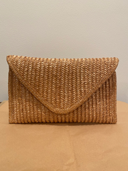 Boho Wicker Envelope Clutch