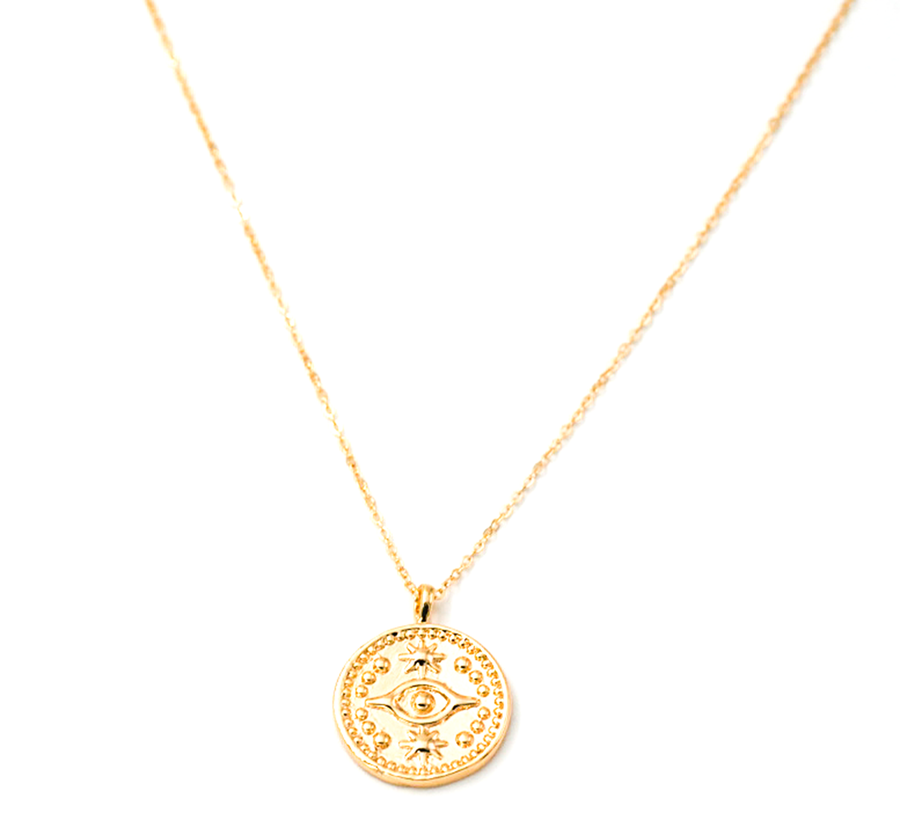 Evil Eye Coin Necklace