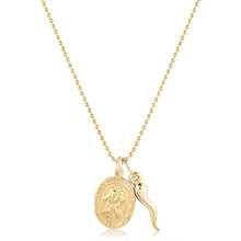 Load image into Gallery viewer, Fortuna Charm Necklace: 14k gold filled / 18"