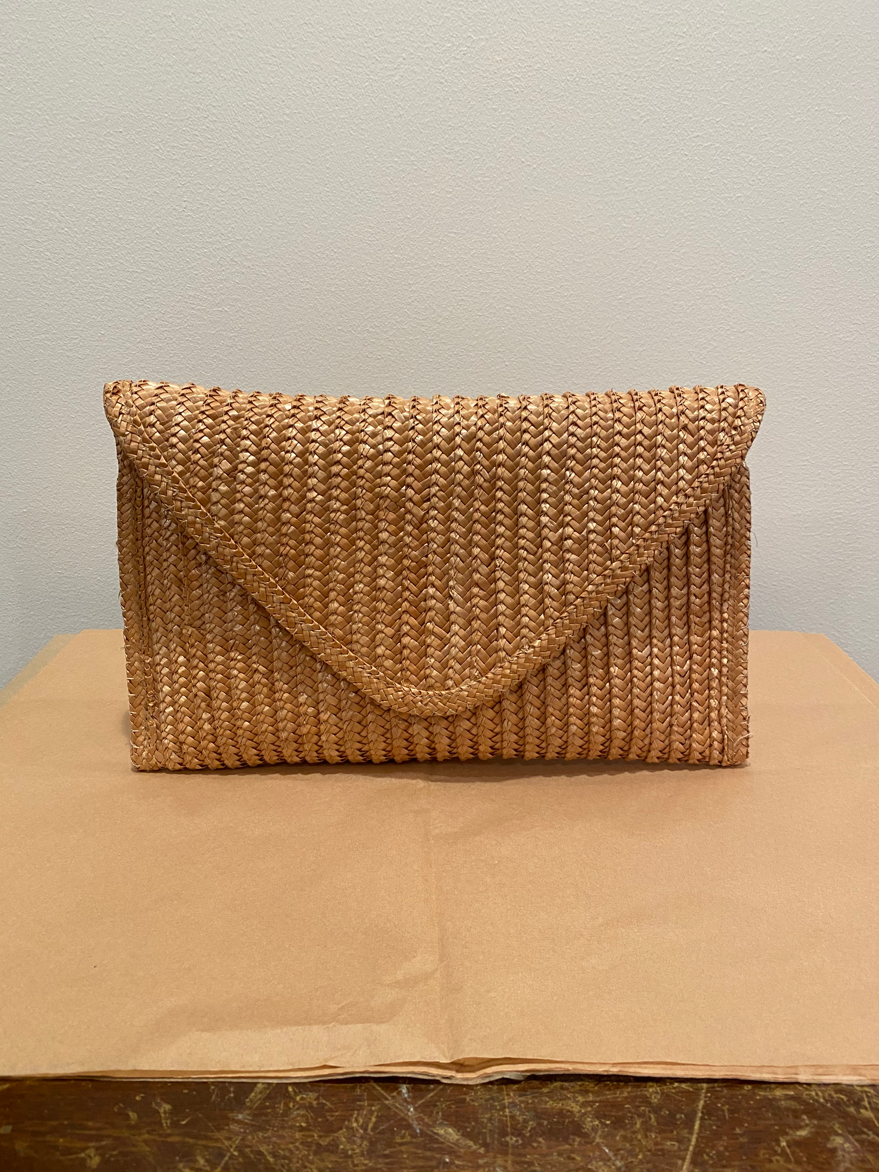 Boho Wicker Envelope Clutch