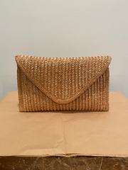 Boho Wicker Envelope Clutch