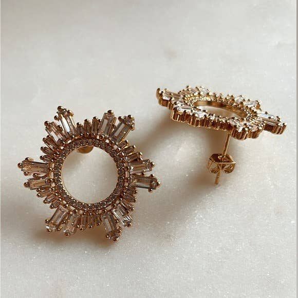 Love is like the Sun Studs, GF CZ