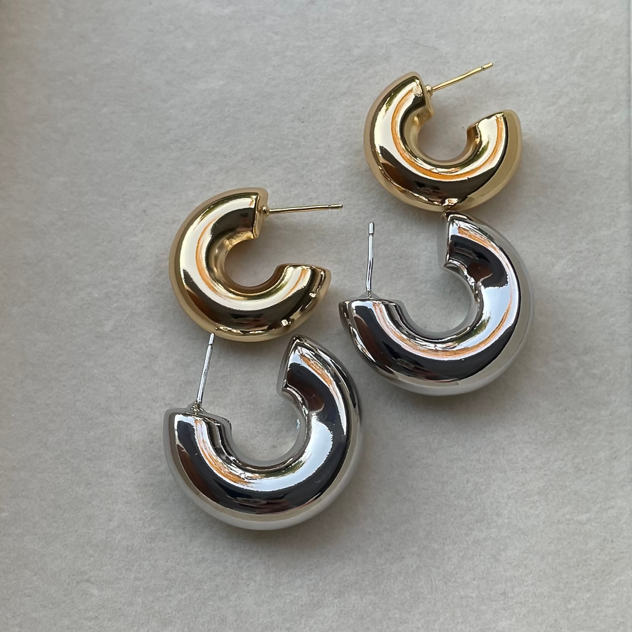 Hot Stuff - White Gold Filled Hoops